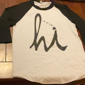 HI Hawaii 3/4 sleeve t-shirt